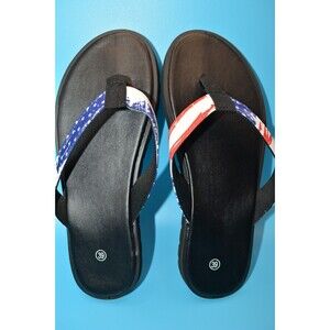 Women’s USA Flip Flops – July 4th Patriotic Sandals Size 8.5–9/39 Red White Blue